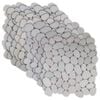 vidaXL Pebble Tiles White 30 x 30 cm River Pebble