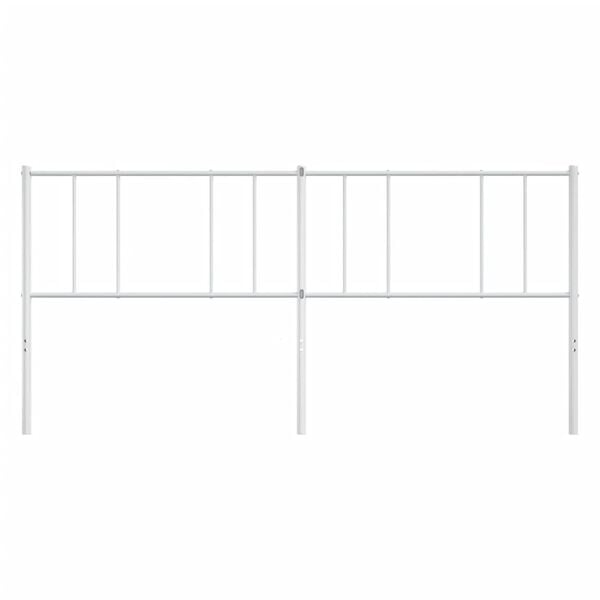 vidaXL Metal Headboard White 193 cm