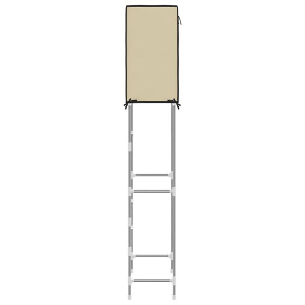 vidaXL 2-Tier Storage Rack over Toilet Cream 56x30x170 cm Iron