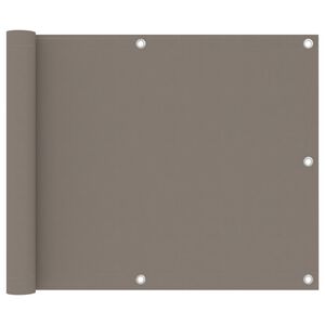 vidaXL Balcony Screen Taupe 75x400 cm Oxford Fabric