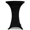 Standing Table Cover &Oslash;70cm Black Stretch 2 pcs