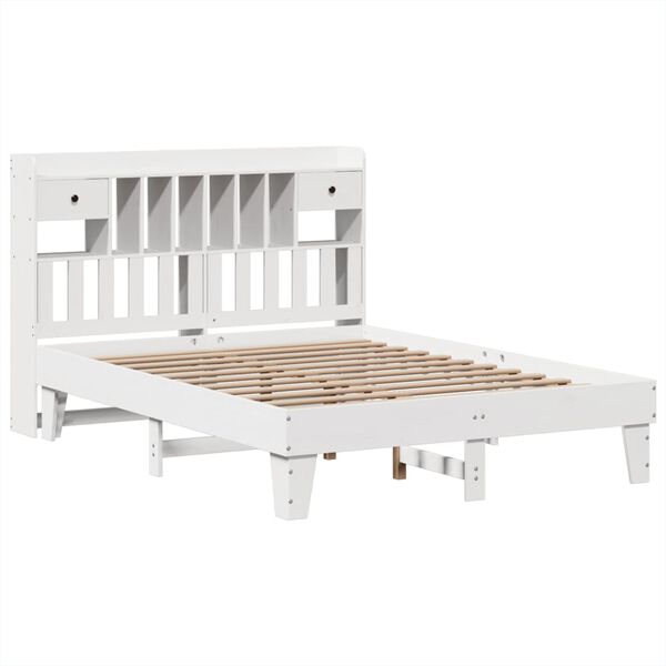 vidaXL Bed Frame without Mattress White 160x200 cm Solid Wood Pine