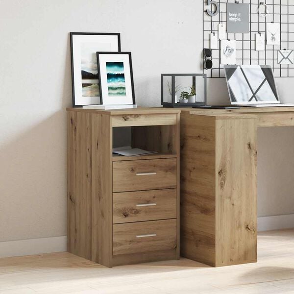 vidaXL Drawer Cabinet Artisan Oak 40x50x76 cm Engineered Wood