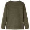 Kids' T-shirt with Long Sleeves Dark Khaki Melange 116