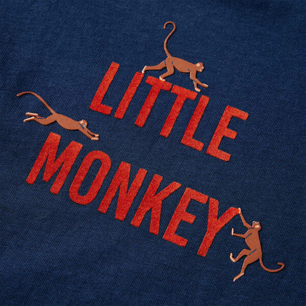 Kids' T-shirt with Long Sleeves Navy Blue 128
