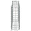 vidaXL Arched Gabion Basket 150x30x80/100 cm Galvanised Iron