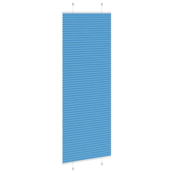 vidaXL Pleated Blind Blue 70x200 cm Fabric Width 69.4 cm Polyester