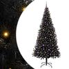 vidaXL Christmas Tree with 300 LEDs with Stand Black 240 cm PVC