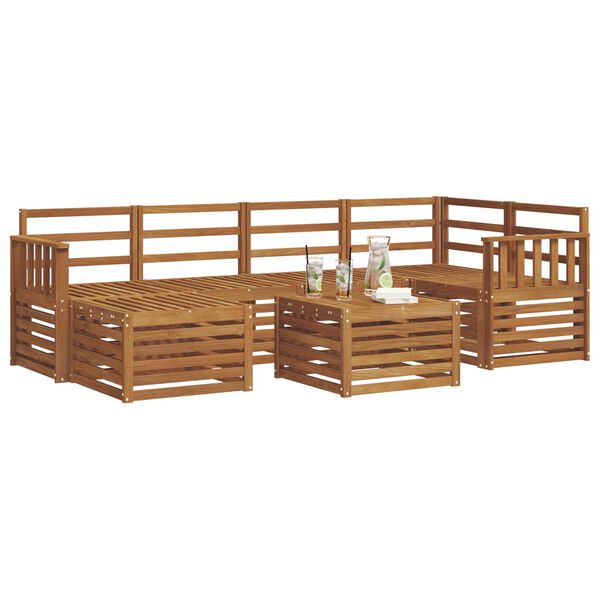 vidaXL Sofa Sets Natural Solid Acacia Wood