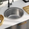 vidaXL Kitchen Sink with Strainer and Trap Stainless Steel
