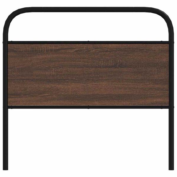 vidaXL Headboard Brown Oak 90 cm Steel and Engineered Wood