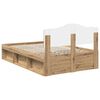 vidaXL Bed Frame Artisian Oak 135 x 190 cm Solid Pine Wood