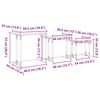 vidaXL Nesting Coffee Table 3 pcs Artisan oak 50.5 x 35 x 53 cm
