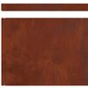 vidaXL Lawn Edging 4 pcs Rusty 450 x 0.05 x 20 cm Weathering Steel
