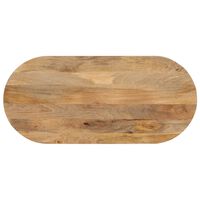 vidaXL Table Top 80x40x2.5 cm Oval Solid Wood Mango