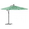 vidaXL Garden Parasol with Steel Pole Green 269x269x235 cm