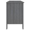 vidaXL Desk HAMAR Dark Grey 113x50x75 cm Solid Wood Pine