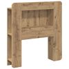 vidaXL Headboard Cabinet with Storage Artisan Oak Engineered Wood