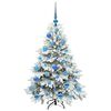 vidaXL Artificial Christmas Tree with 150 LEDs White 120 cm PE and PVC