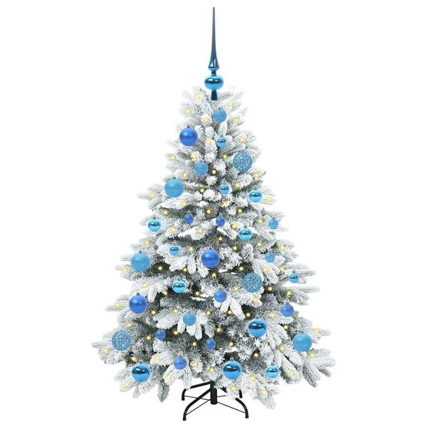 vidaXL Artificial Christmas Tree with 150 LEDs White 120 cm PE and PVC