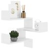 vidaXL Wall Corner Shelf High Gloss White 40x40x50 cm Engineered Wood