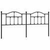 vidaXL Metal Replace Headboard Black 200 cm