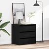 vidaXL Drawer Cabinet Black 60 x 41 x 58 cm Engineered Wood