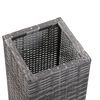 vidaXL Garden Raised Bed 28x28x80 cm Poly Rattan Grey