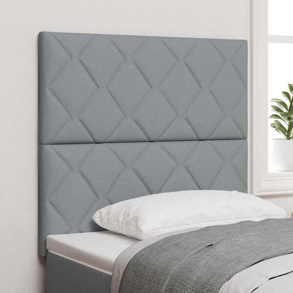 vidaXL Headboard with Headboard Light Grey 100 cm Faux Leather