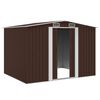 vidaXL Garden Storage Shed Brown 257x205x178 cm Steel