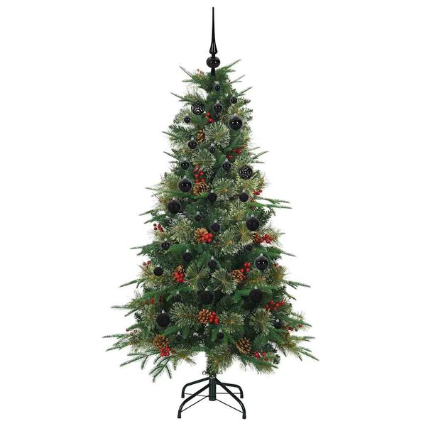 vidaXL Artificial Hinged Christmas Tree Green 150 cm PE and PVC