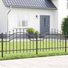 vidaXL Garden Fence Grey 240 x 115 cm Powder-coated steel