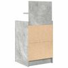 vidaXL Bedside Cabinet with 2 Drawers Concrete Grey 38x34x80 cm