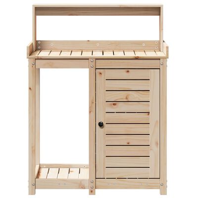 vidaXL Potting Table with Shelves 82.5x50x109.5 cm Solid Wood Pine