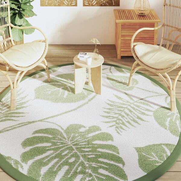 vidaXL Outdoor Carpet ARAKIL Green Ø200 cm PP
