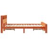 vidaXL Bed Frame with Headboard Wax Brown 120 x 200 cm Engineered Wood
