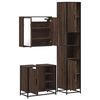 vidaXL 3 Piece Bathroom Furniture Set Brown Oak Engineered Wood