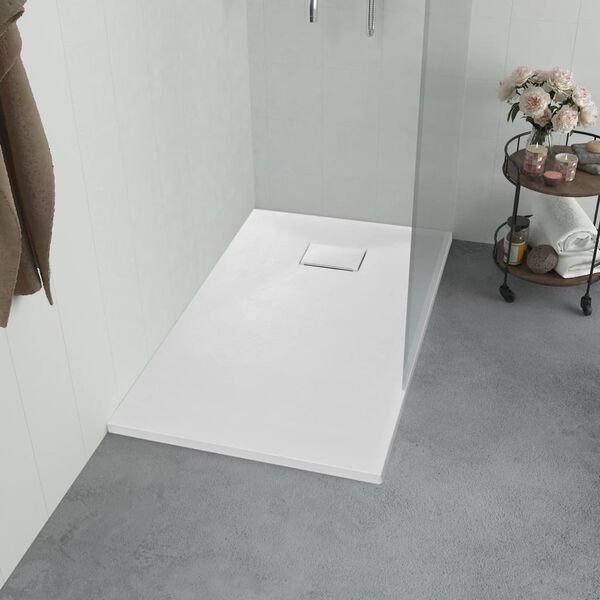 vidaXL Shower Base Tray SMC White 90x80 cm