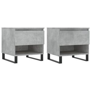 vidaXL Coffee Tables 2 pcs Concrete Grey 50x46x50 cm Engineered Wood