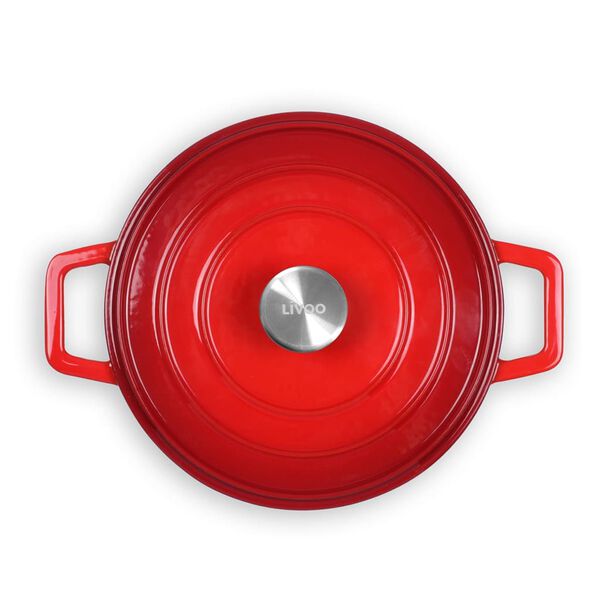 Livoo Casserole Round 24 cm 4 L Red
