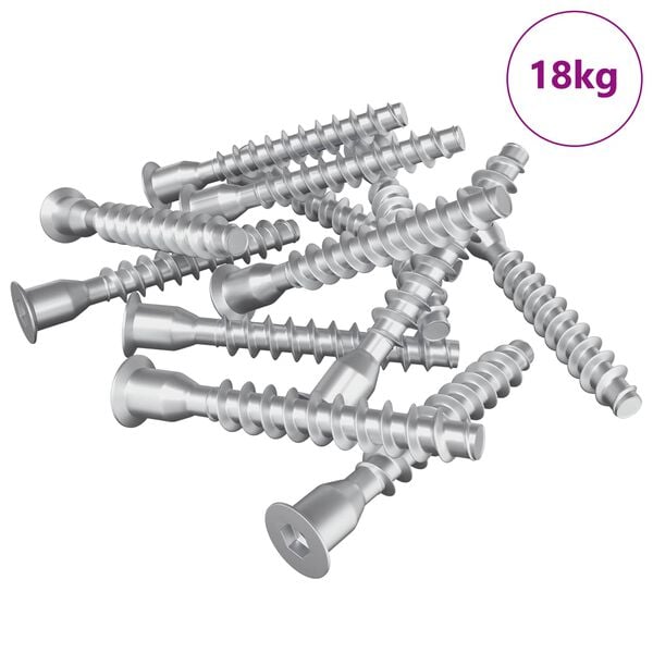 vidaXL Confirmat Screws 2500 pcs Silver Metal