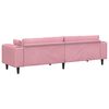 vidaXL Velvet Sofa with Cushion Pink 209 cm Velvet
