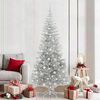 vidaXL Christmas Tree with 300 LEDs with Stand Silver 210 cm PET