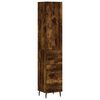 vidaXL Highboard Smoked Oak 34,5x34x180 cm Engineered Wood