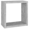 vidaXL Wall Cube Shelves 2 pcs Concrete Grey 30x15x30 cm