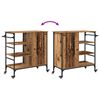 vidaXL Kitchen Trolley Old Wood 87.5 x 39 x 84.5 cm Engineered Wood