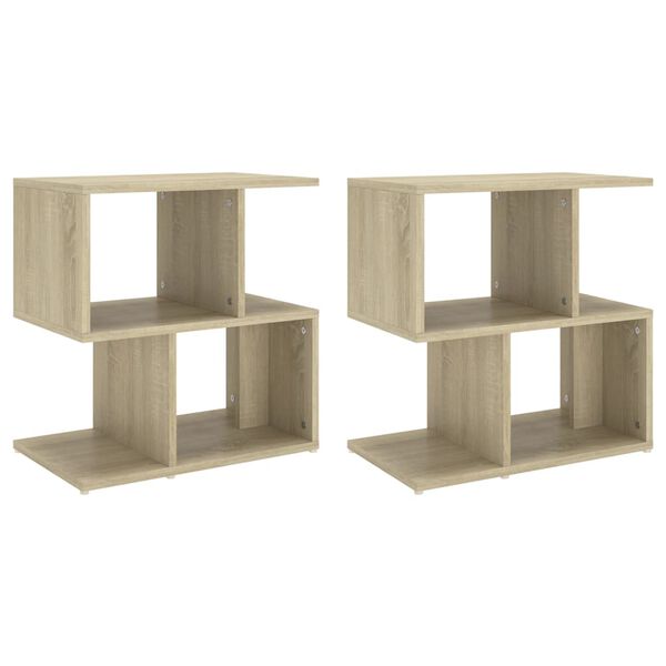 vidaXL Bedside Cabinets 2 pcs Sonoma Oak 50x30x51.5 cm Engineered Wood