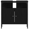 vidaXL Bathroom Furniture Set 4 pcs Black oak Engineered wood