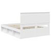 vidaXL Bed Frame with Headboard White 140 x 200 cm Solid Pine Wood