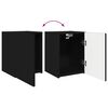 vidaXL TV Cabinet Set Wall-mounted 3 pcs Black Engineered Wood
